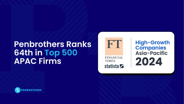 Penbrothers ranks 64th in Top 500 High-Growth Companies Asia-Pacific